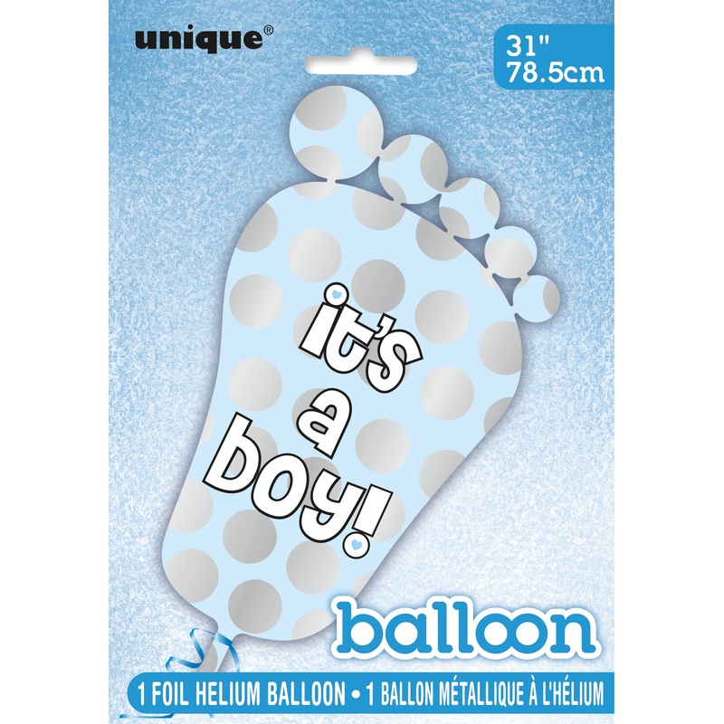 24" It's a Boy Foot Mylar Balloon