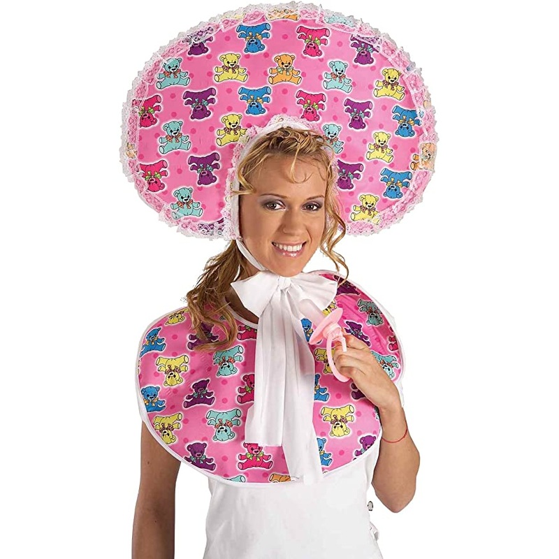 Baby Kit Pink Bonnett and Bib