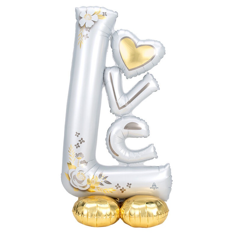 Balloon Mylar Airloon Love Wed AIR FILL
