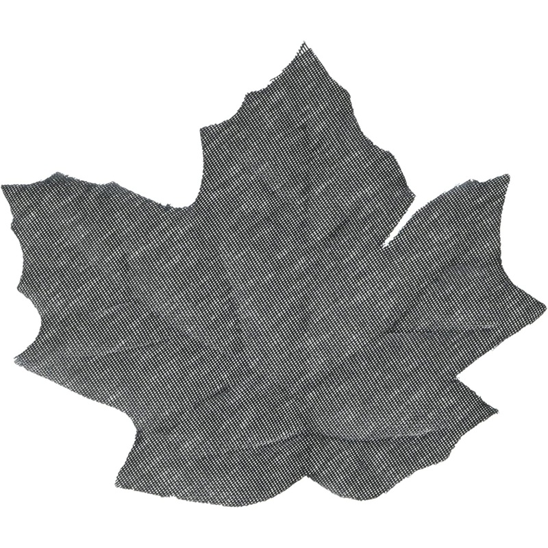 Black Fabric Decorative Leaves