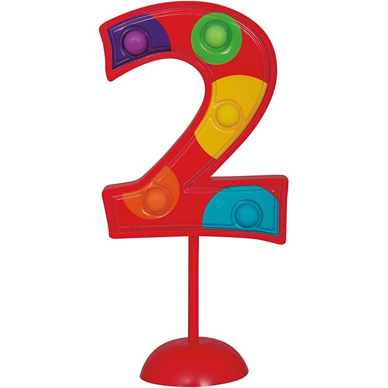 Flashing Number 2 Party Cake Decoration-4.5"