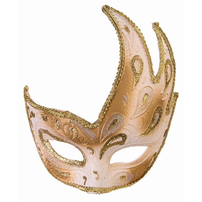 Masquerade Mask - White/Gold