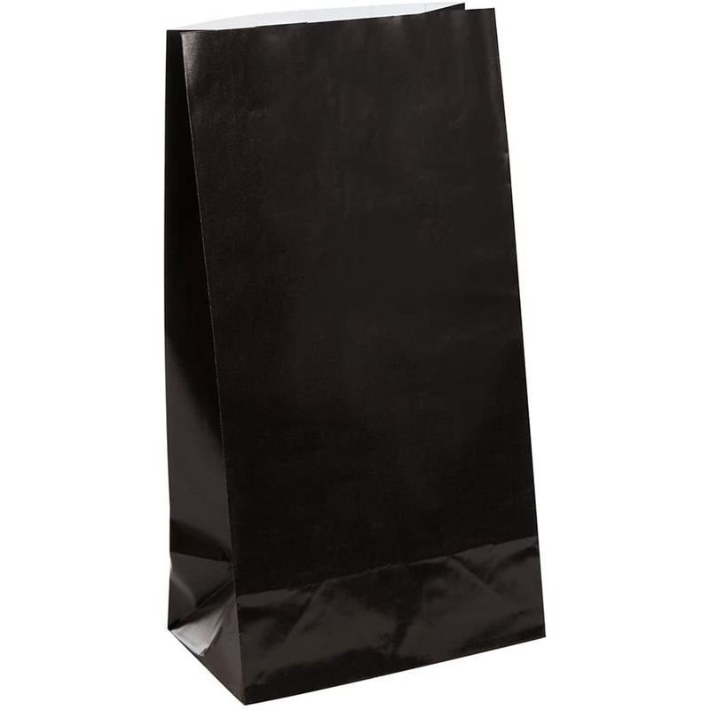 Treat Bags Paper Black 12CT