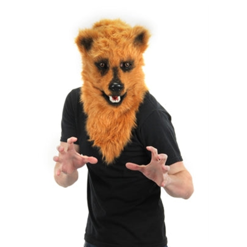 Brown Mouth Mover Bear Mask