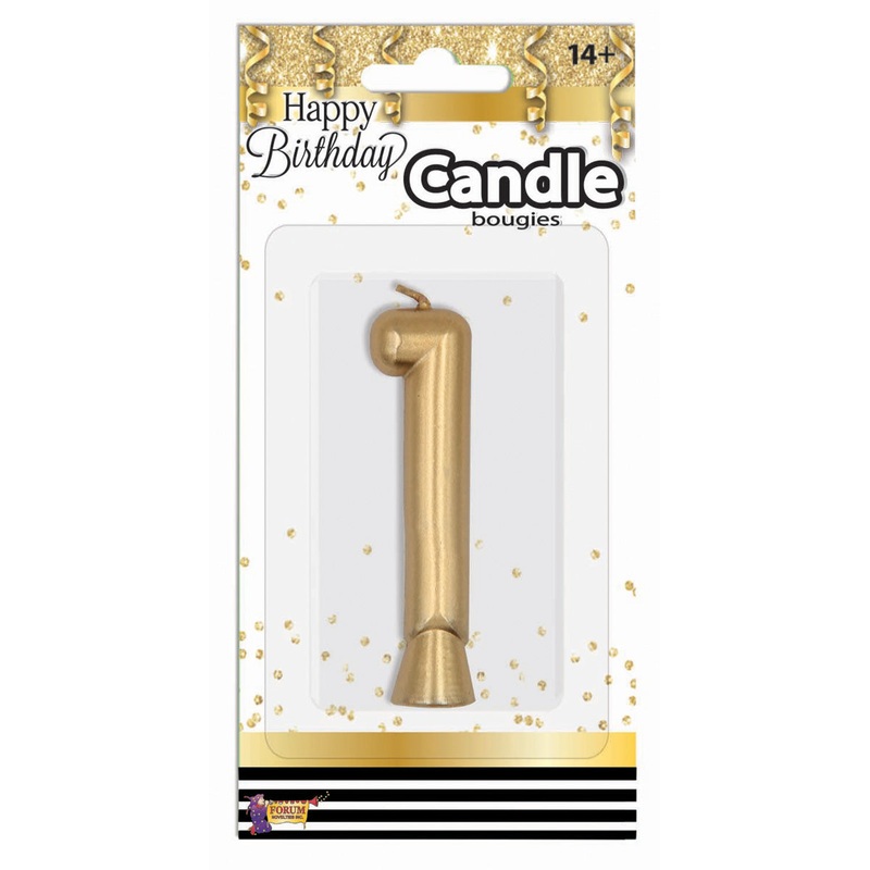 Candle #1 Metallic Gold