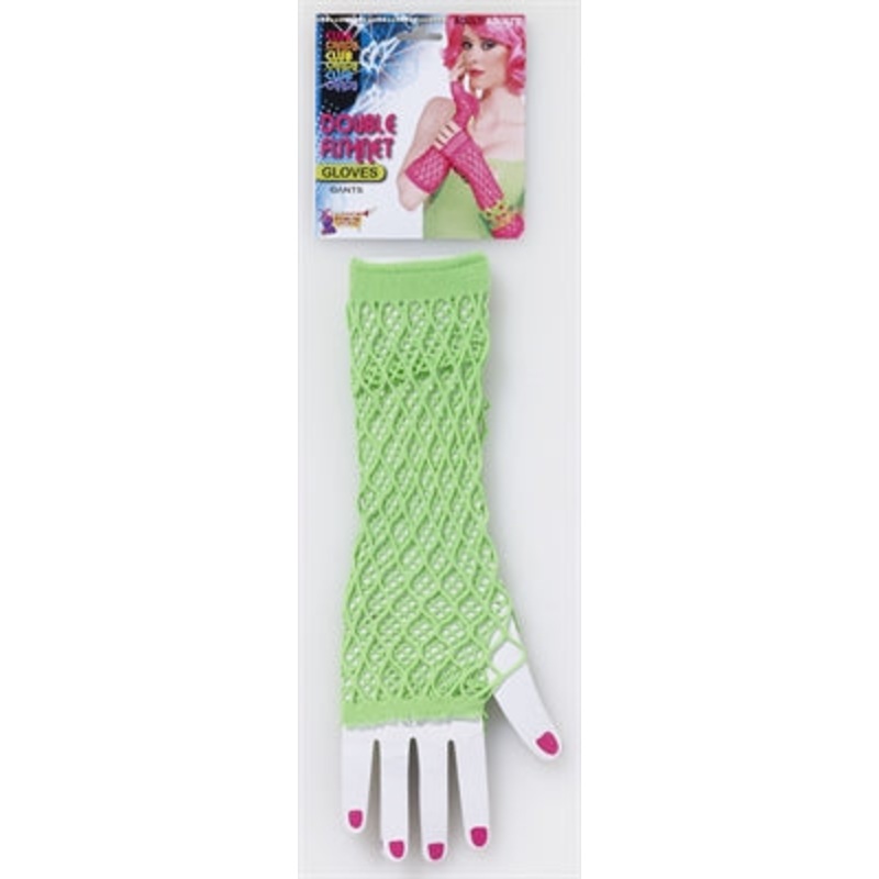 Gloves Double Fishnet Lime