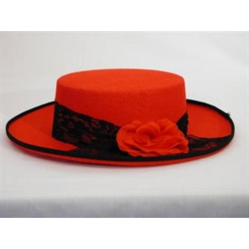 Hat Day of The Dead Black w/Red Band FM