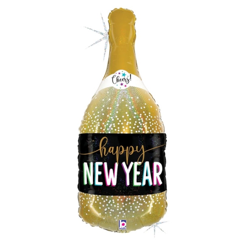 Champagne New Years Mylar Balloon 36"