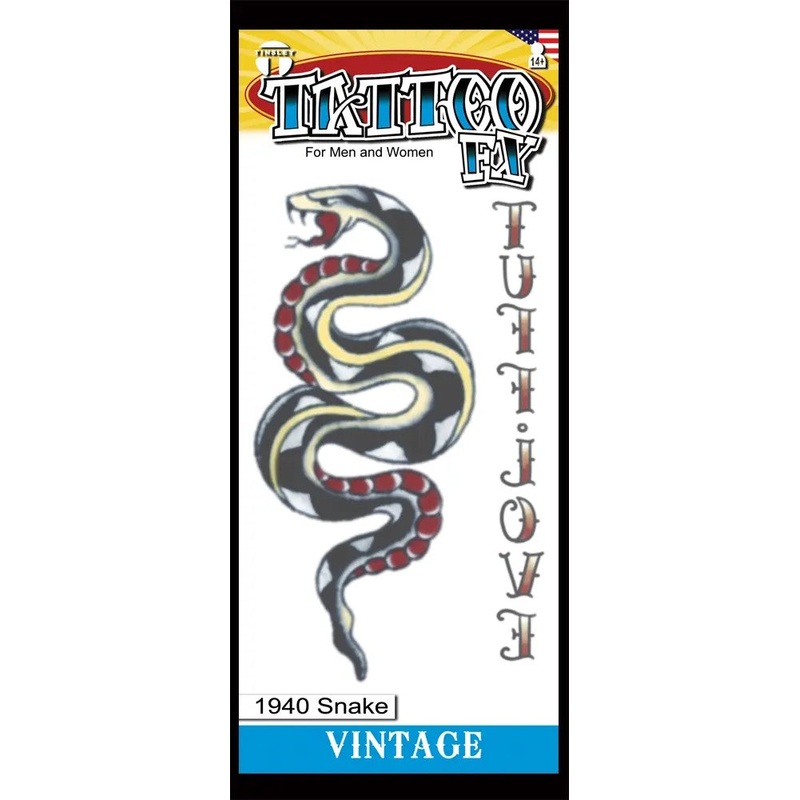 Tinsley Transfers 1940 Snake Vintage Tattoo