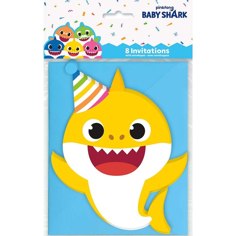 Baby Shark Invitations 8CT