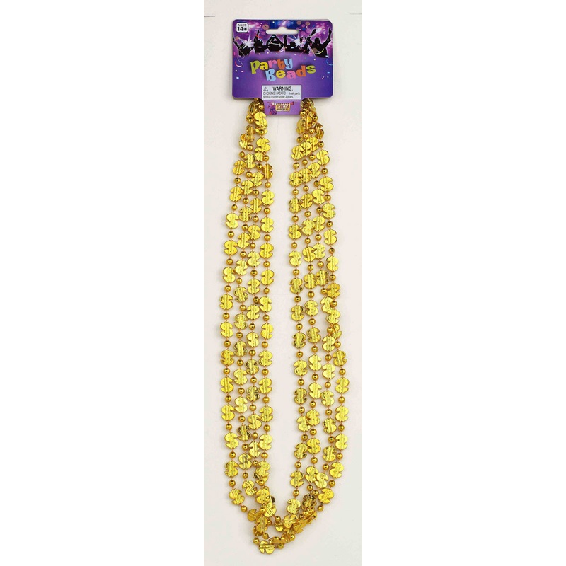 Beads Gold Money Sign 4CT