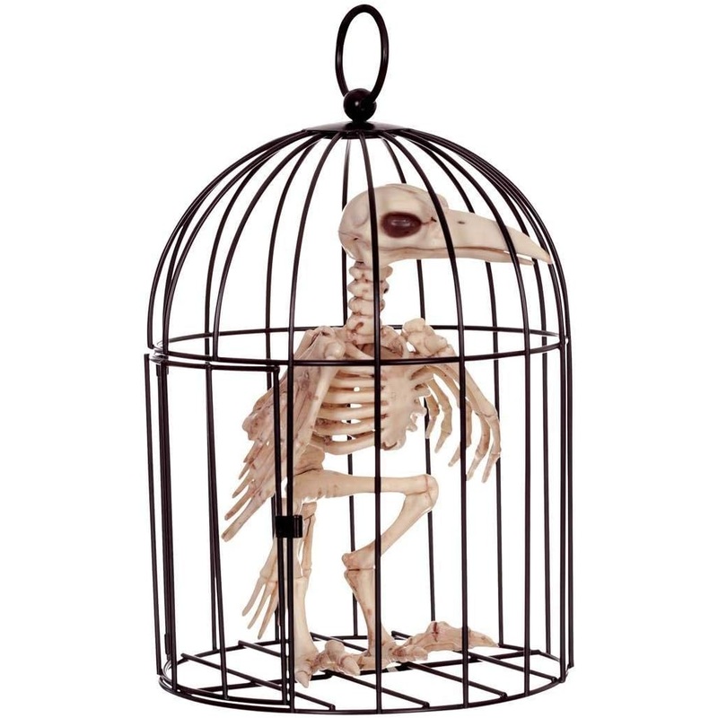 Caged Skeleton Crow