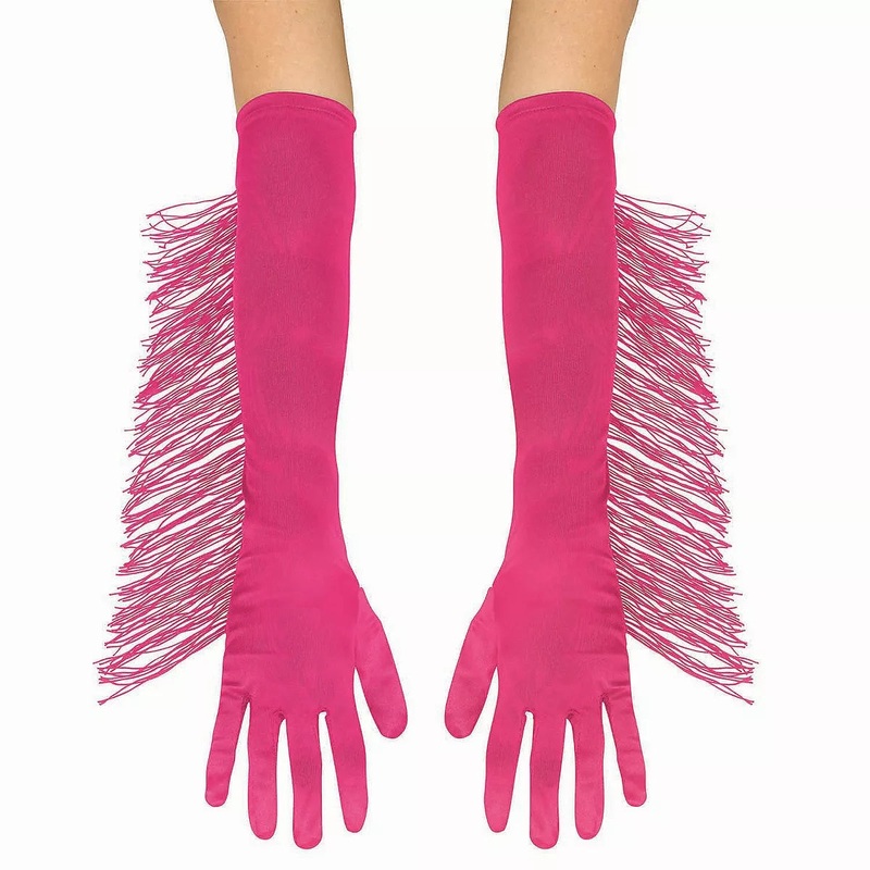 Gloves Fringe - Pink