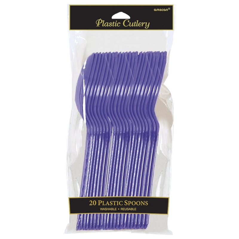 Plastic Spoons - New Purple - 20CT