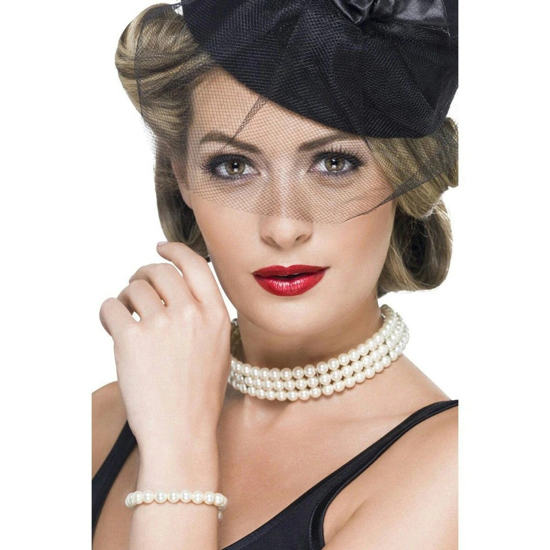 Vintage Faux Pearl Set White