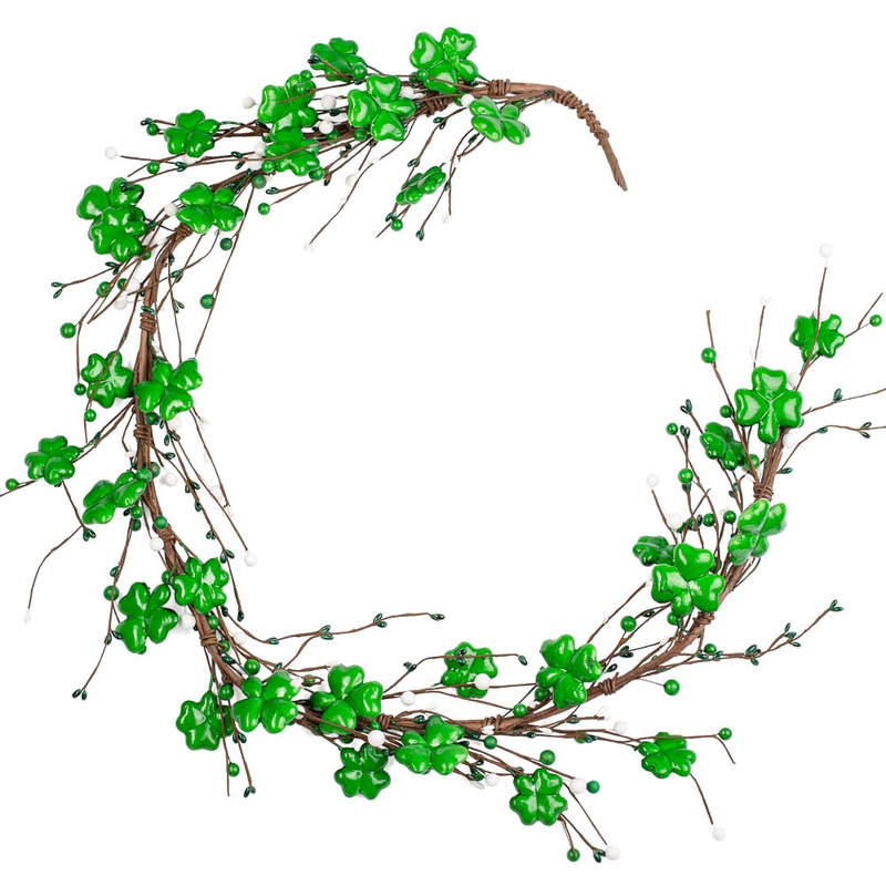 5' St Patrick's Shamrock Pip Berry Garland