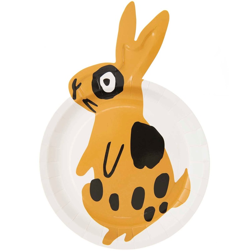 Brown Bunny Dinner Paper Plates