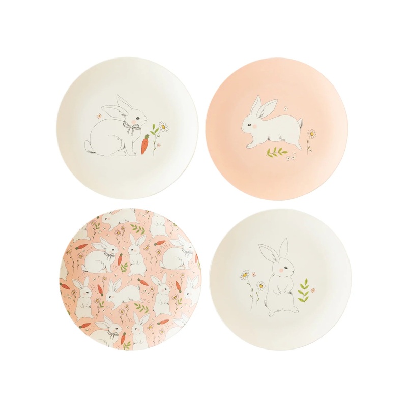 Easter Bunny Bamboo Reusable Plate Set