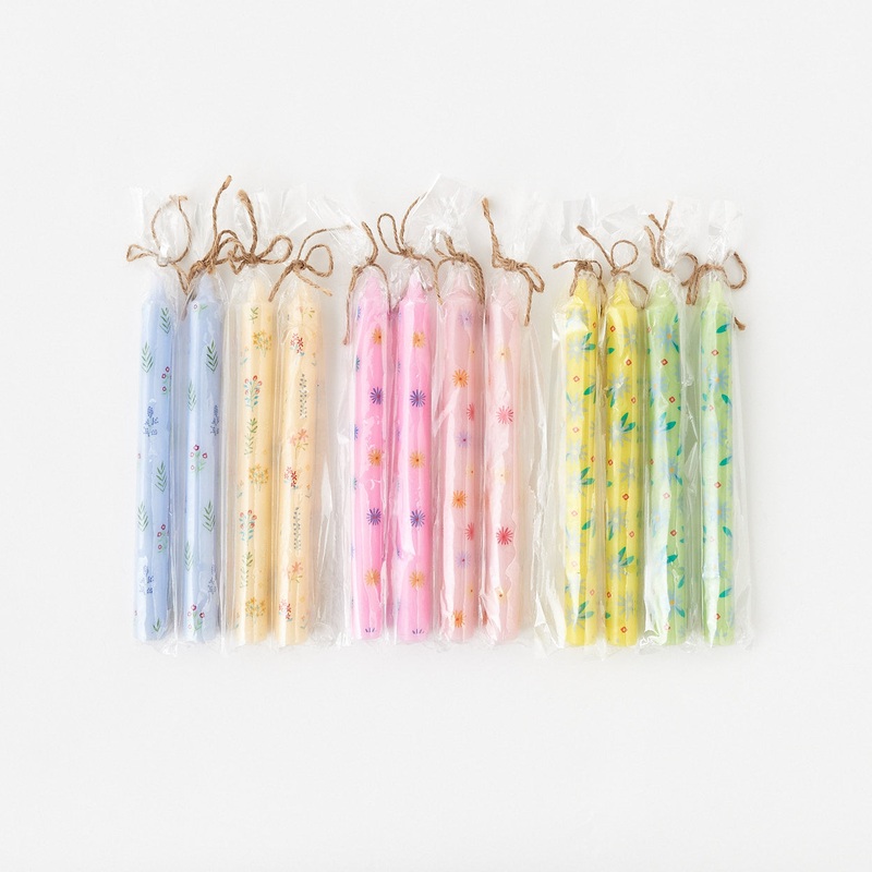 Floral Taper Candle