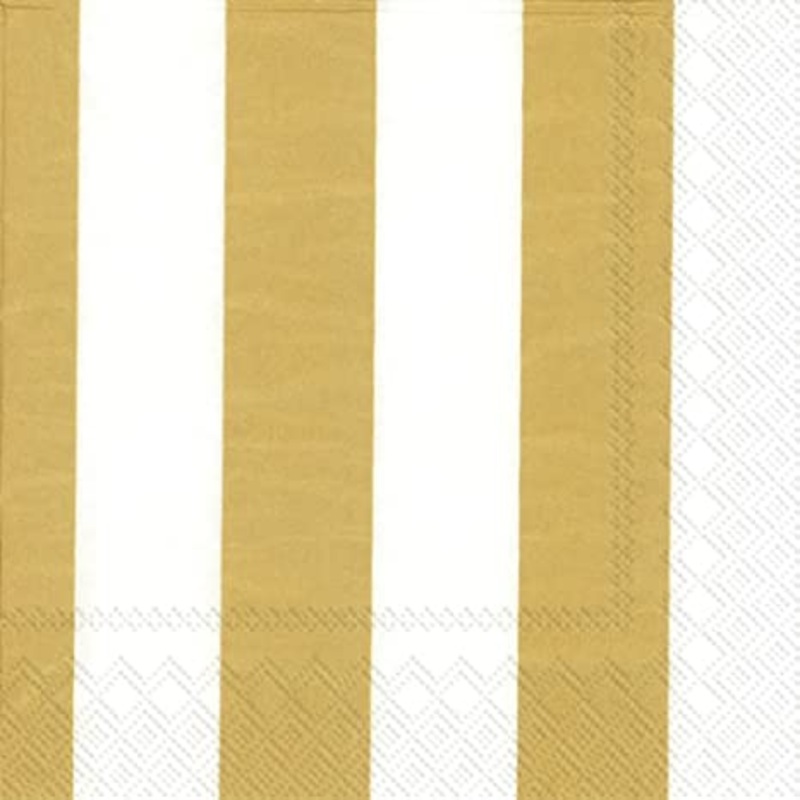 Kaksi Raitaa Gold Dinner Napkins