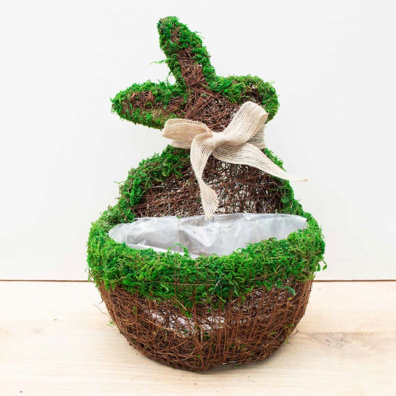 Moss Bunny Centerpiece Basket
