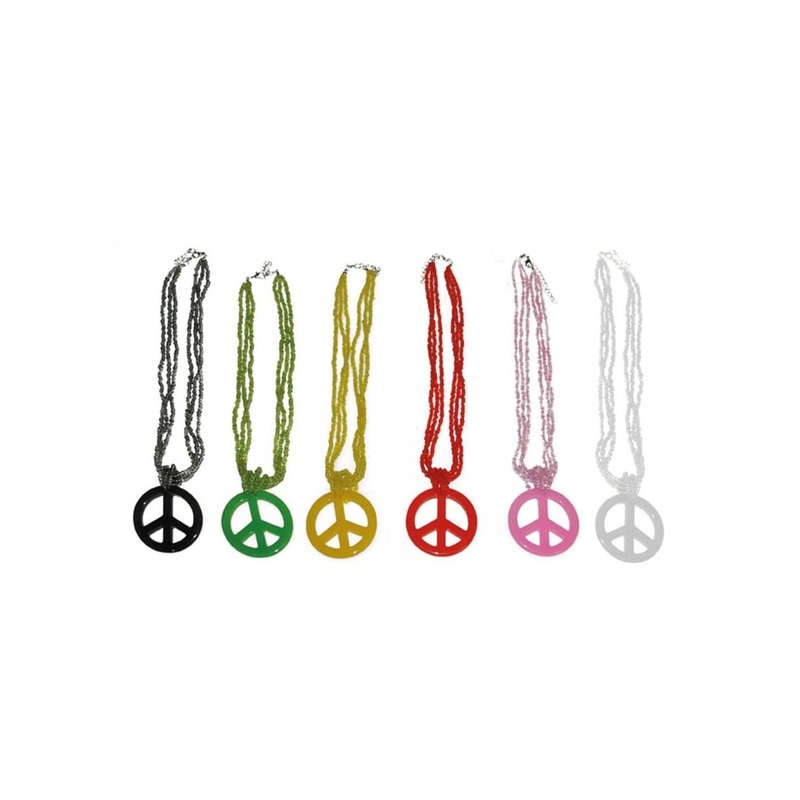 Necklace Peace Sign Beaded Assort