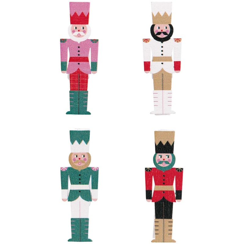 Nutcracker Wood Clips