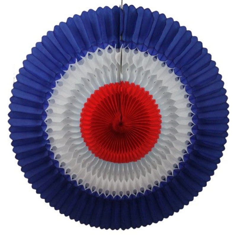 Red, White & Blue Tissue Paper Fan - 29"