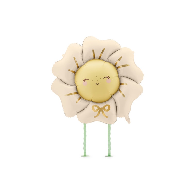 Beige Flower Foil Balloon