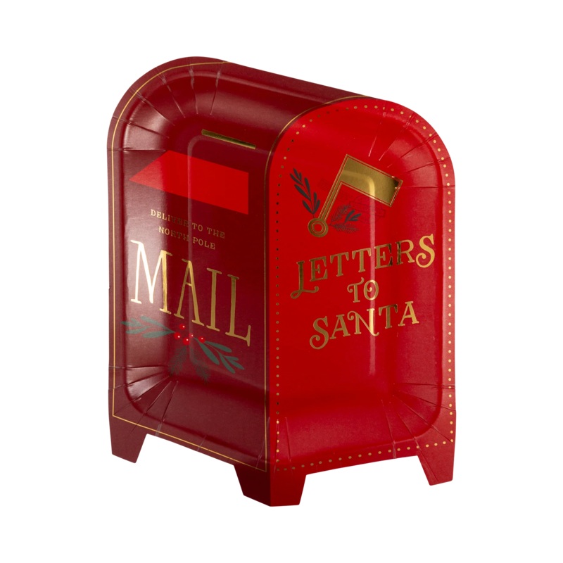 Christmas Mailbox Shaped Plate
