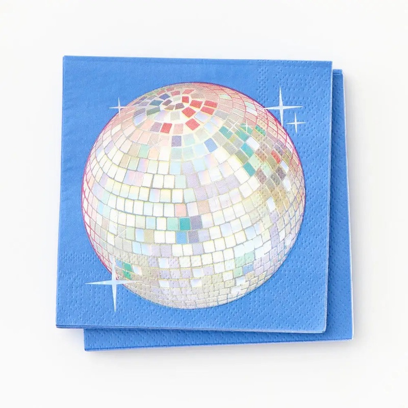 Disco Ball Party Beverage Napkin