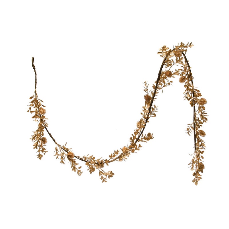 Faux Boxwood Leaf Garland