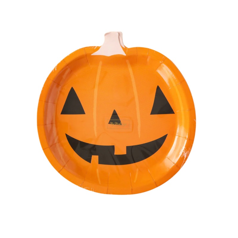 Hey Pumpkin Shaped Plate