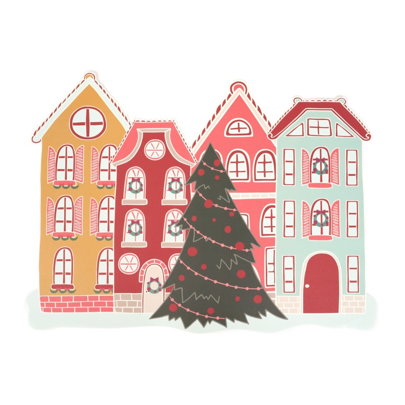 Holiday Village Paper Placemats