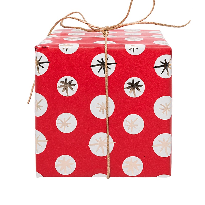 Jolly Red and Gold Wrapping Paper