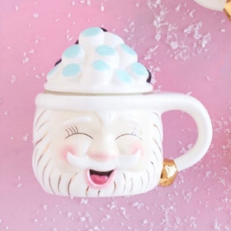Papa Noel Naughty and Nice Mug with Lid