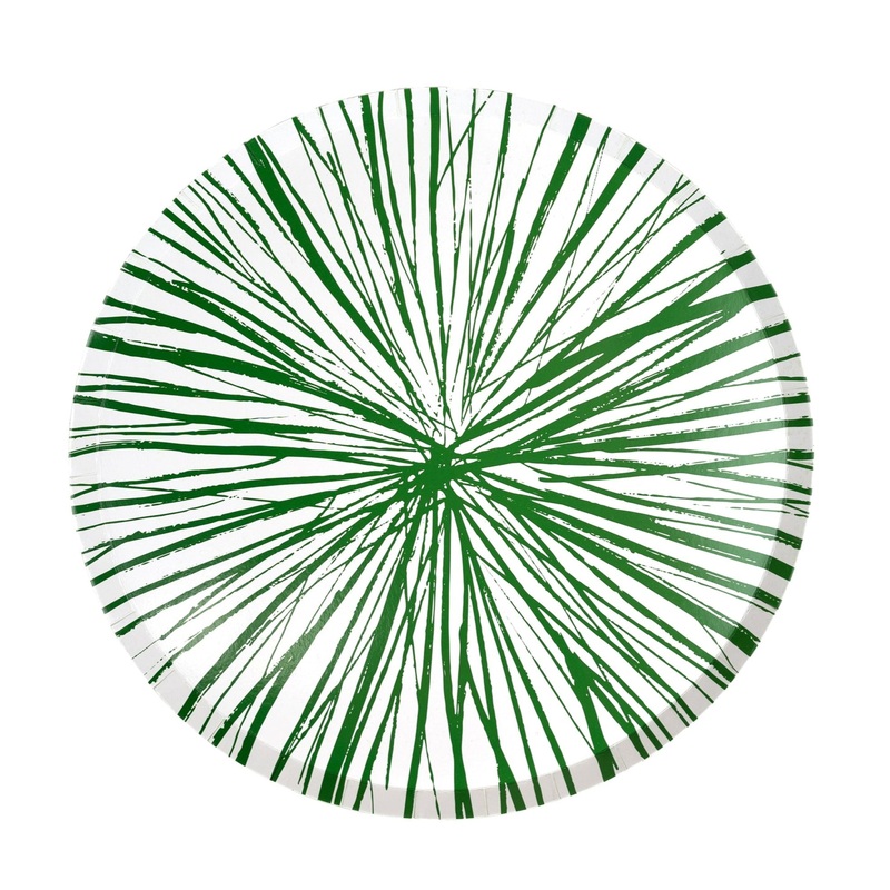 Radiance Green Dinner Paper Plates