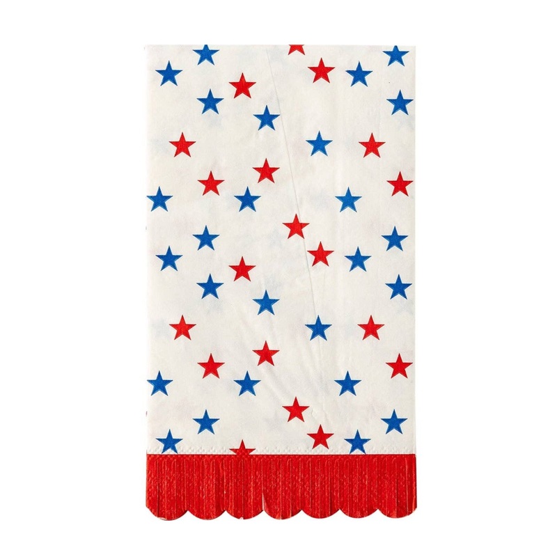 Scallop Fringe Stars Guest Towels