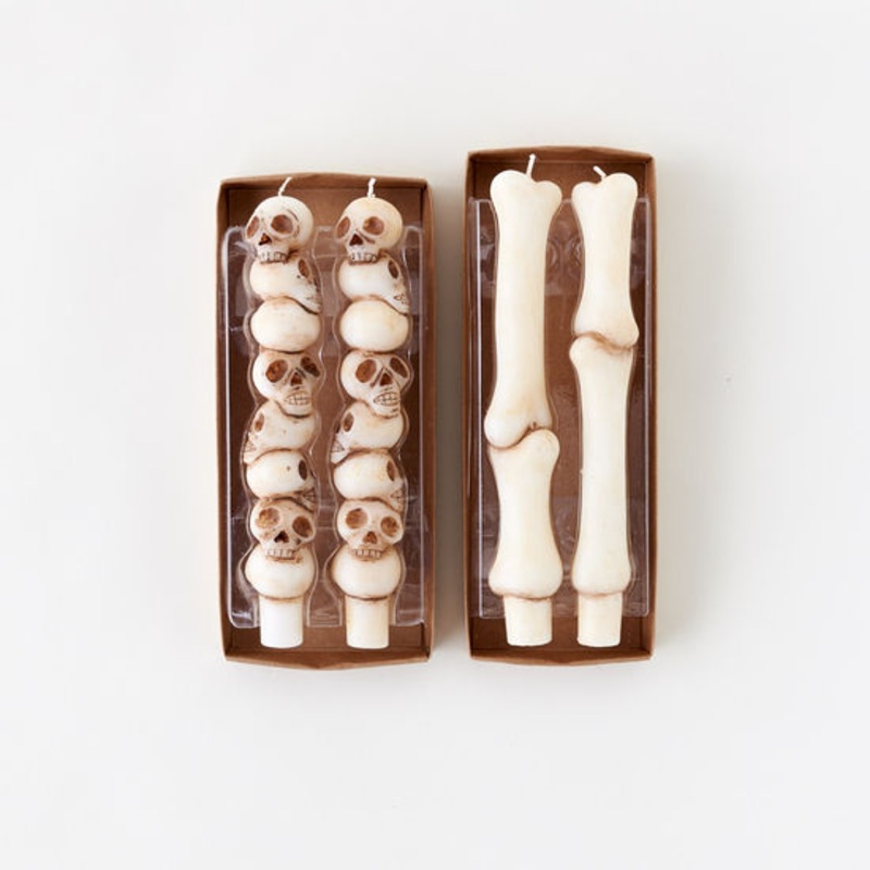 Stacked Skulls | Bones Taper Candle Set