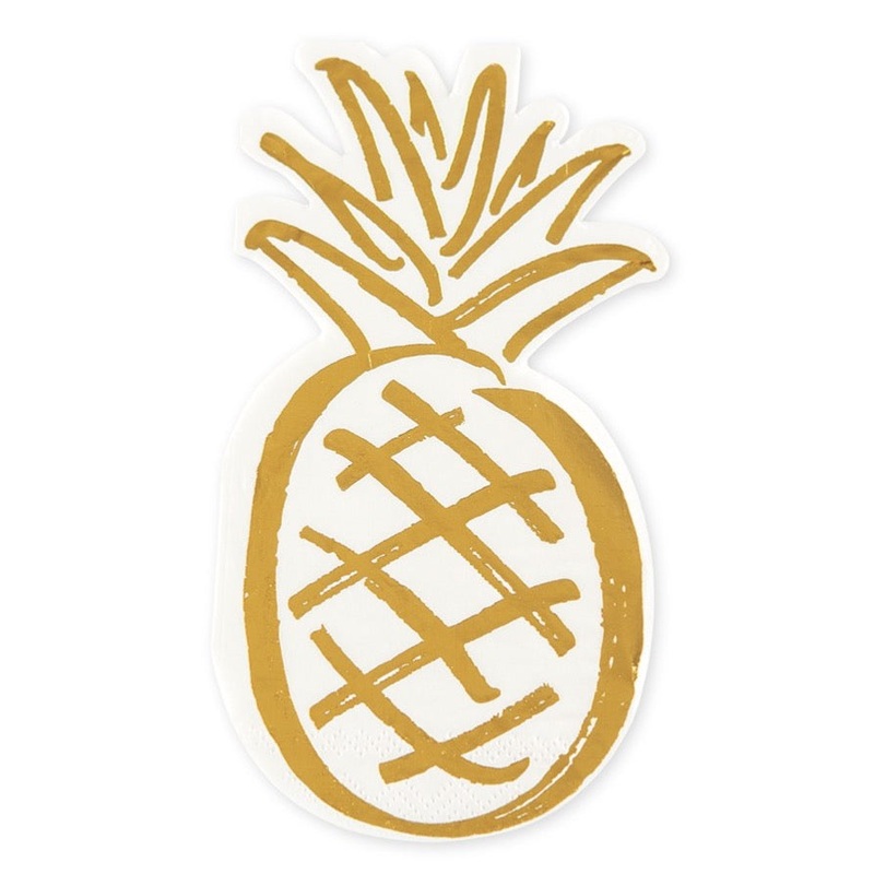 Tropical Pineapple Beverage Napkins