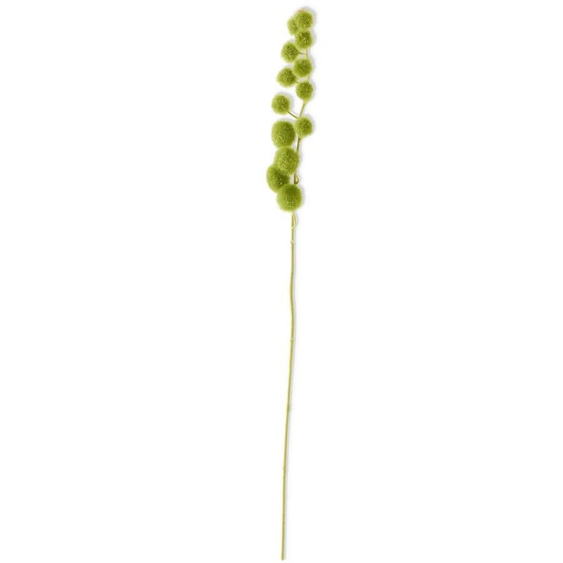 32" Green Flocked Ball Stem