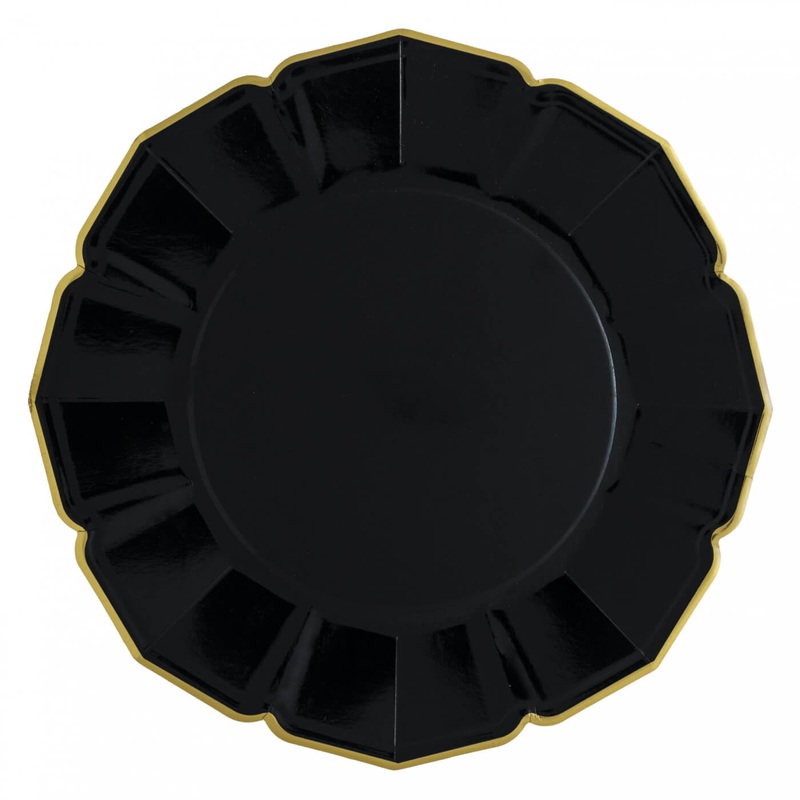 Black Dinner Paper Plates
