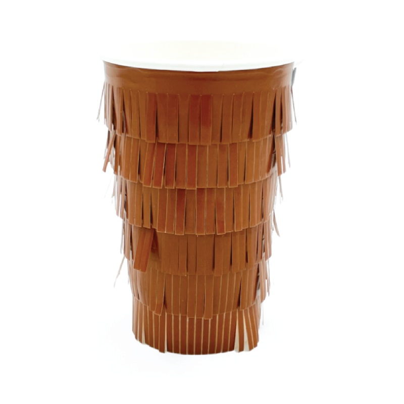 Brown Fringe Paper Cups