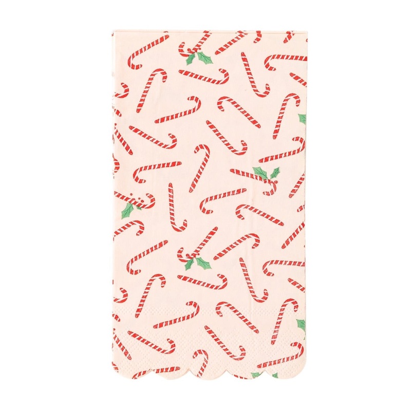 Candy Cane Scallop Guest Towel Napkins