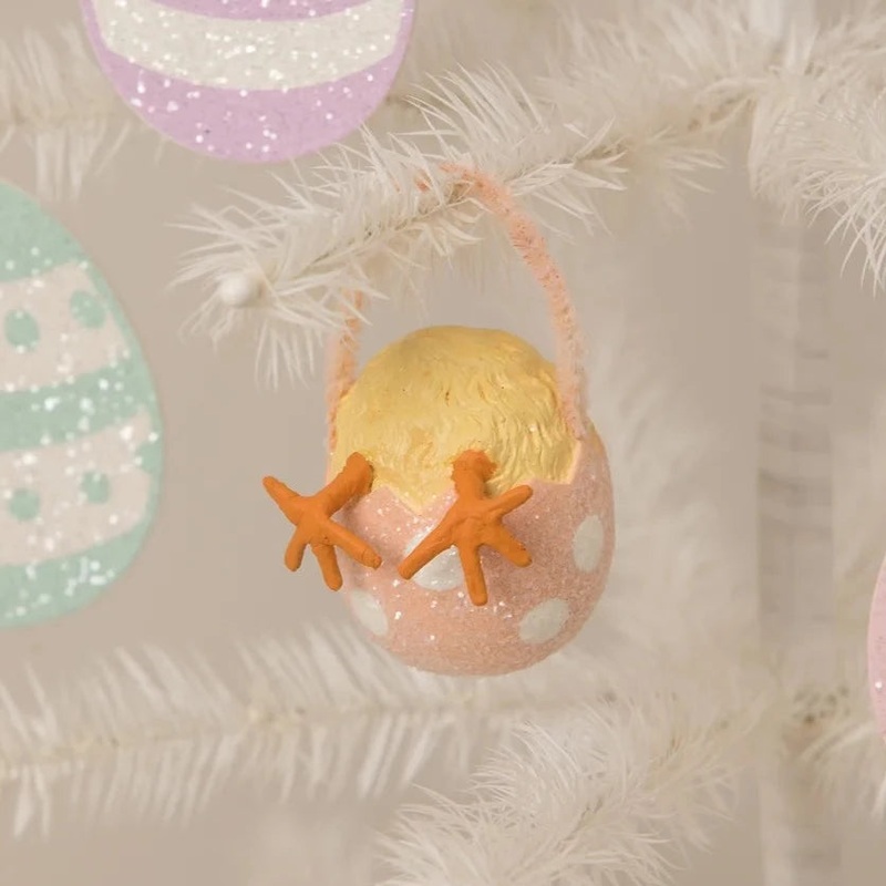 Chickie Tail Egg Ornament Orange