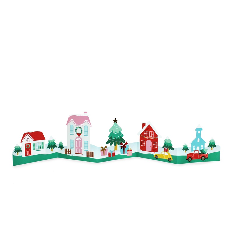 Christmas Village Paper Centerpiece