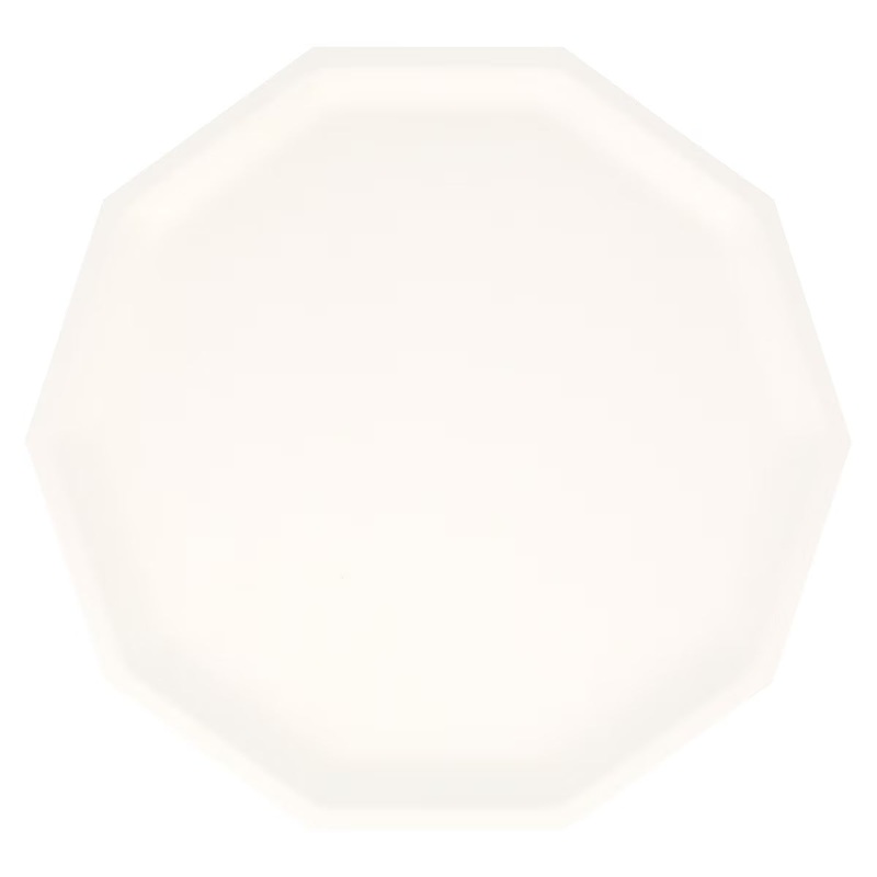 Cream Decagon Compostable Dinner Plates