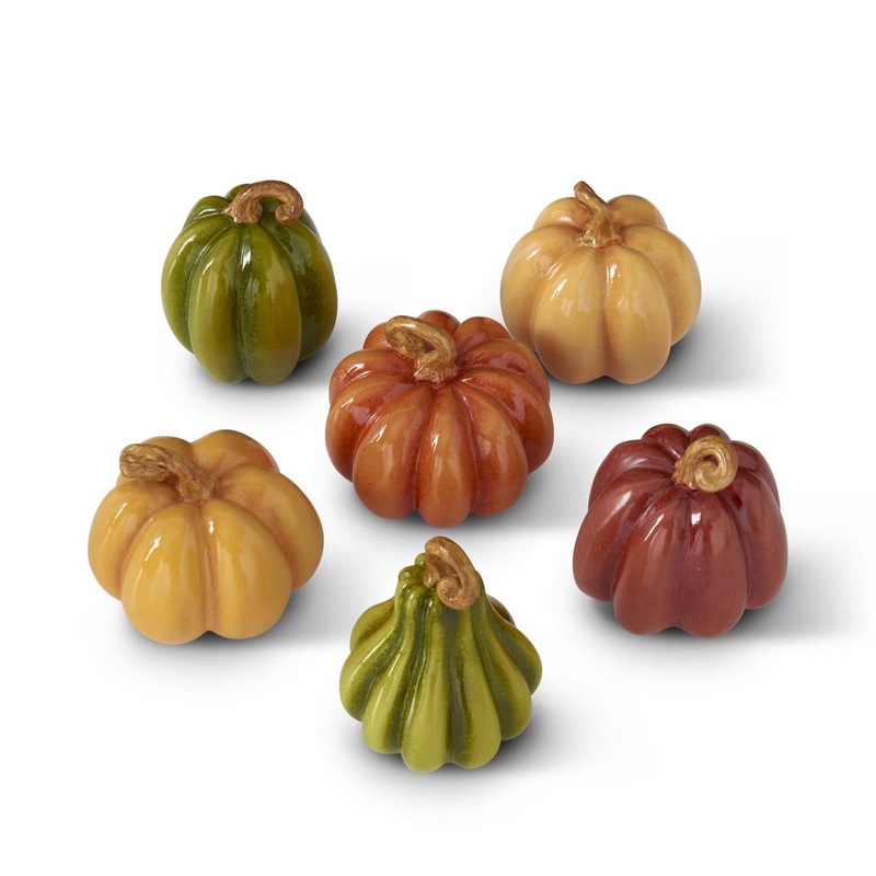 Fall Mini Colored Pumpkins Set