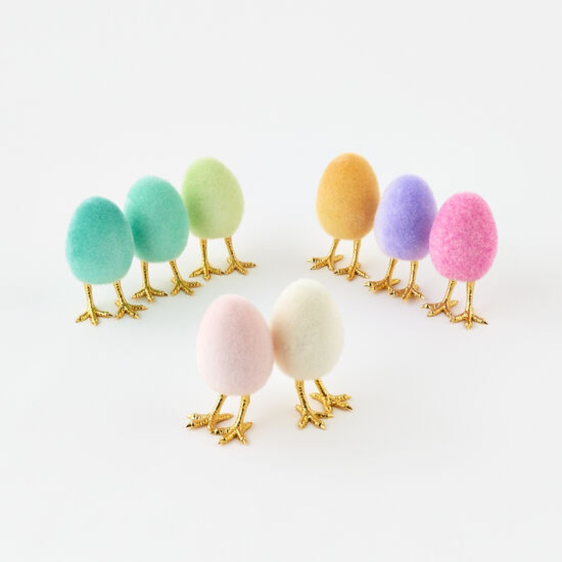 Flocked Egg with Feet
