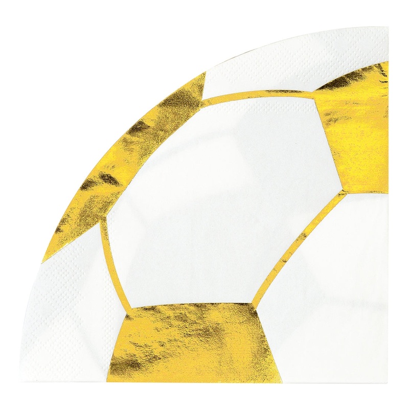 Gold Soccer Ball Beverage Napkins
